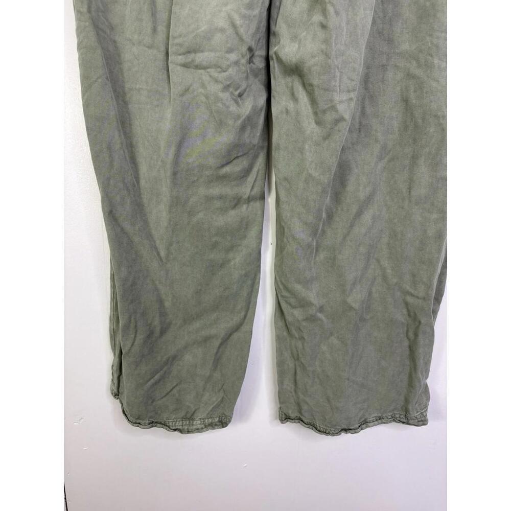 American Eagle Pants Womens 10 Skater Olive Green Wide Leg Baggy Cargo High Rise - Picture 10 of 10